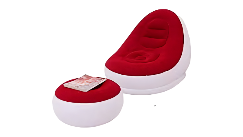 Canapé gonflable avec coussin pour les pieds et Pompe